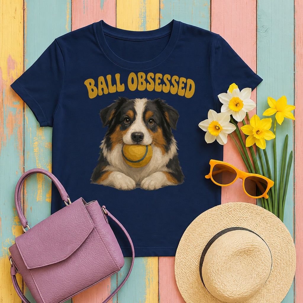 Ball Obsessed Aussie T-Shirt in Navy
