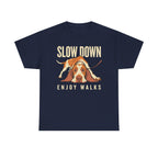 Slow Down, Enjoy Walks Basset Hound T-Shirt