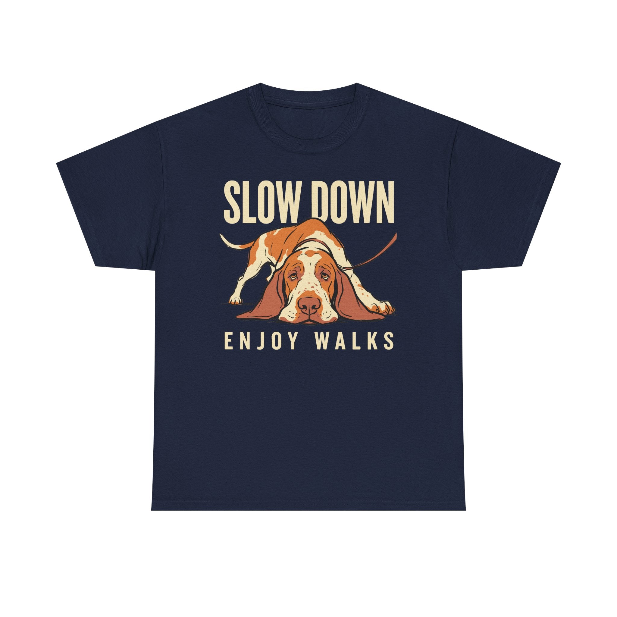 Slow Down, Enjoy Walks Basset Hound T-Shirt