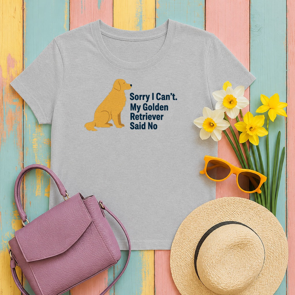 Golden Retriever Said No T-Shirt in Sport Grey