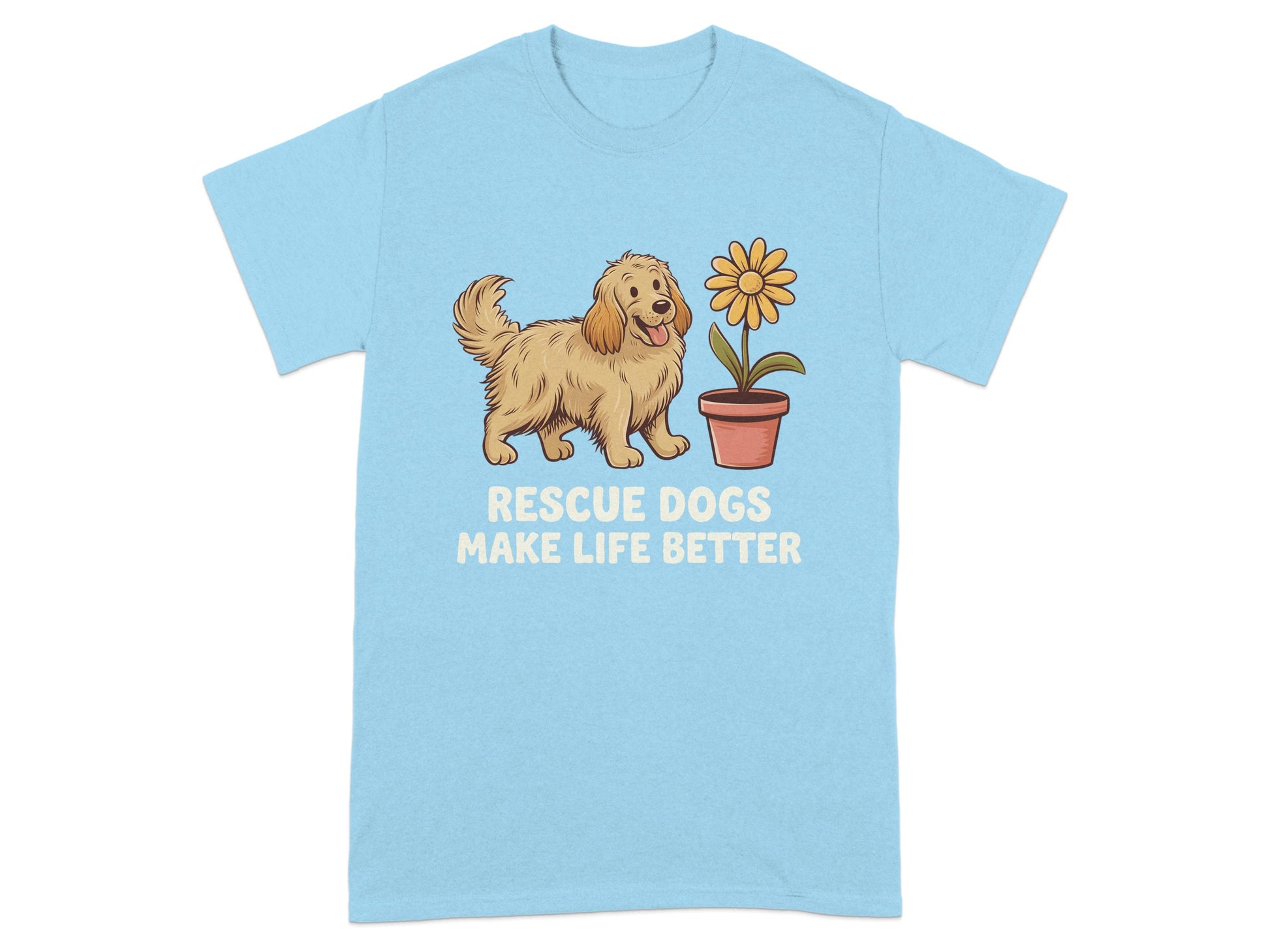 Rescue Dogs Make Life Better Cute Graphic Tee product