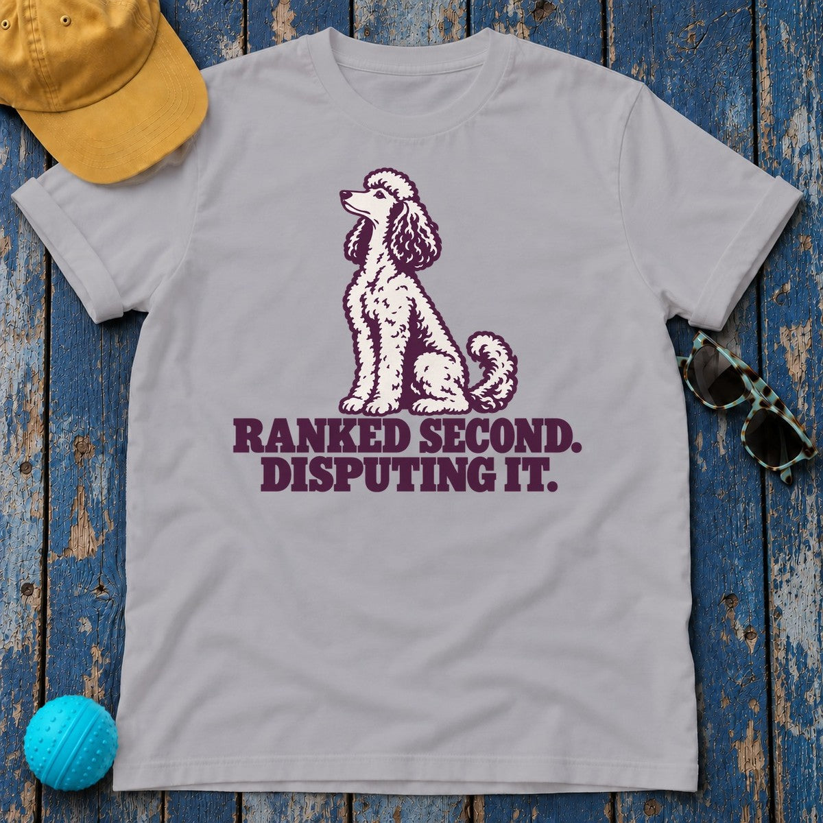 Ranked Second Disputing It Poodle T-Shirt in Athletic Heather