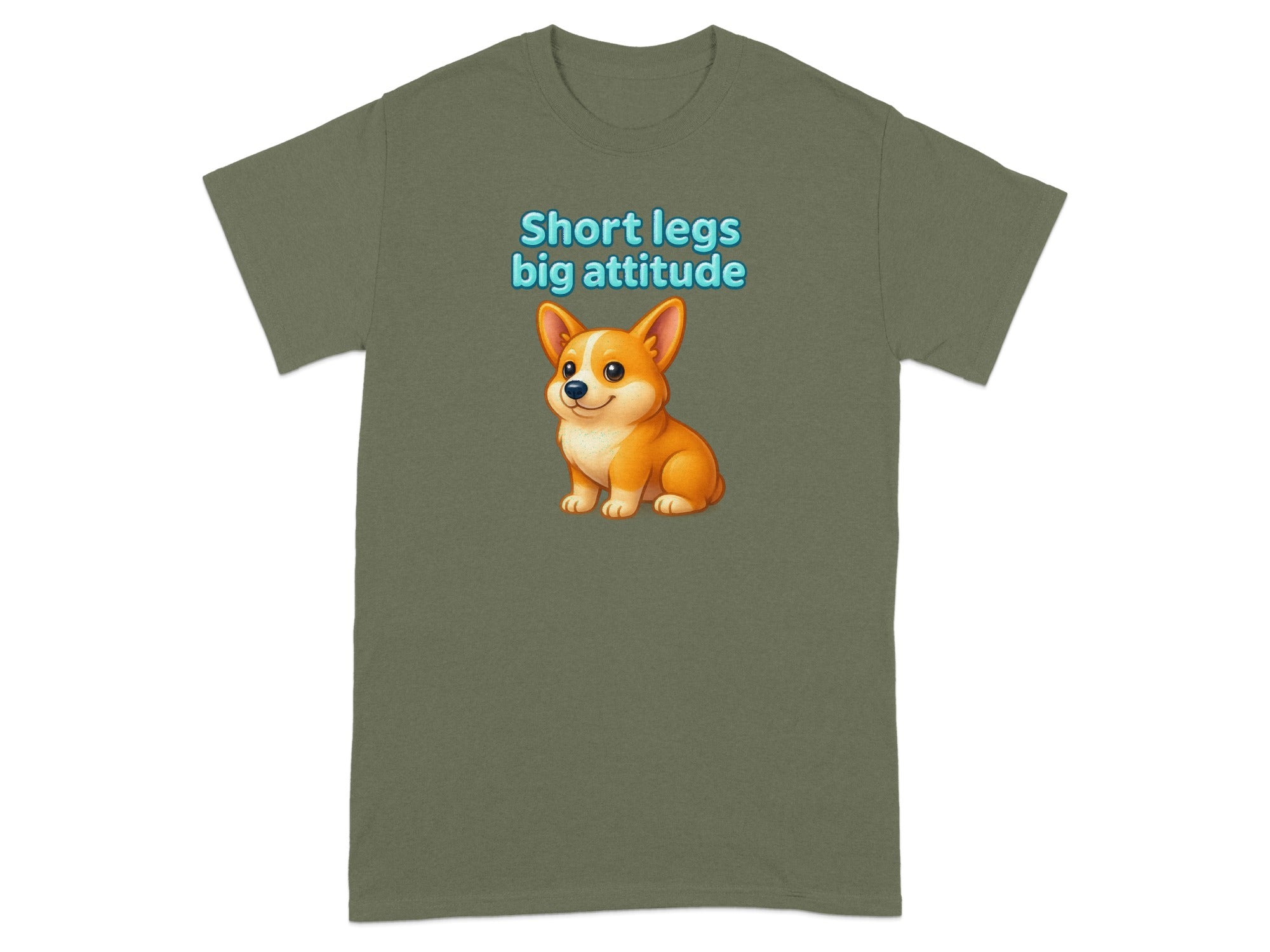 Short Legs Big Attitude Corgi Graphic T-shirt