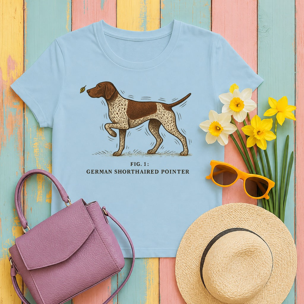 German Shorthaired Pointer Maximum Vibration T-shirt in Light Blue