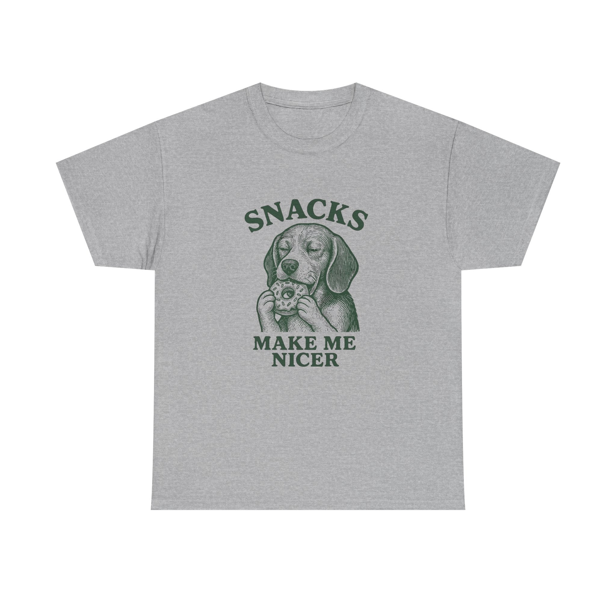 Snacks Make Me Nicer Dog with Beagle T-Shirt