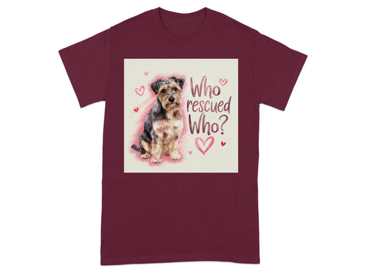 Who Rescued Who Heart Design T-Shirt product type