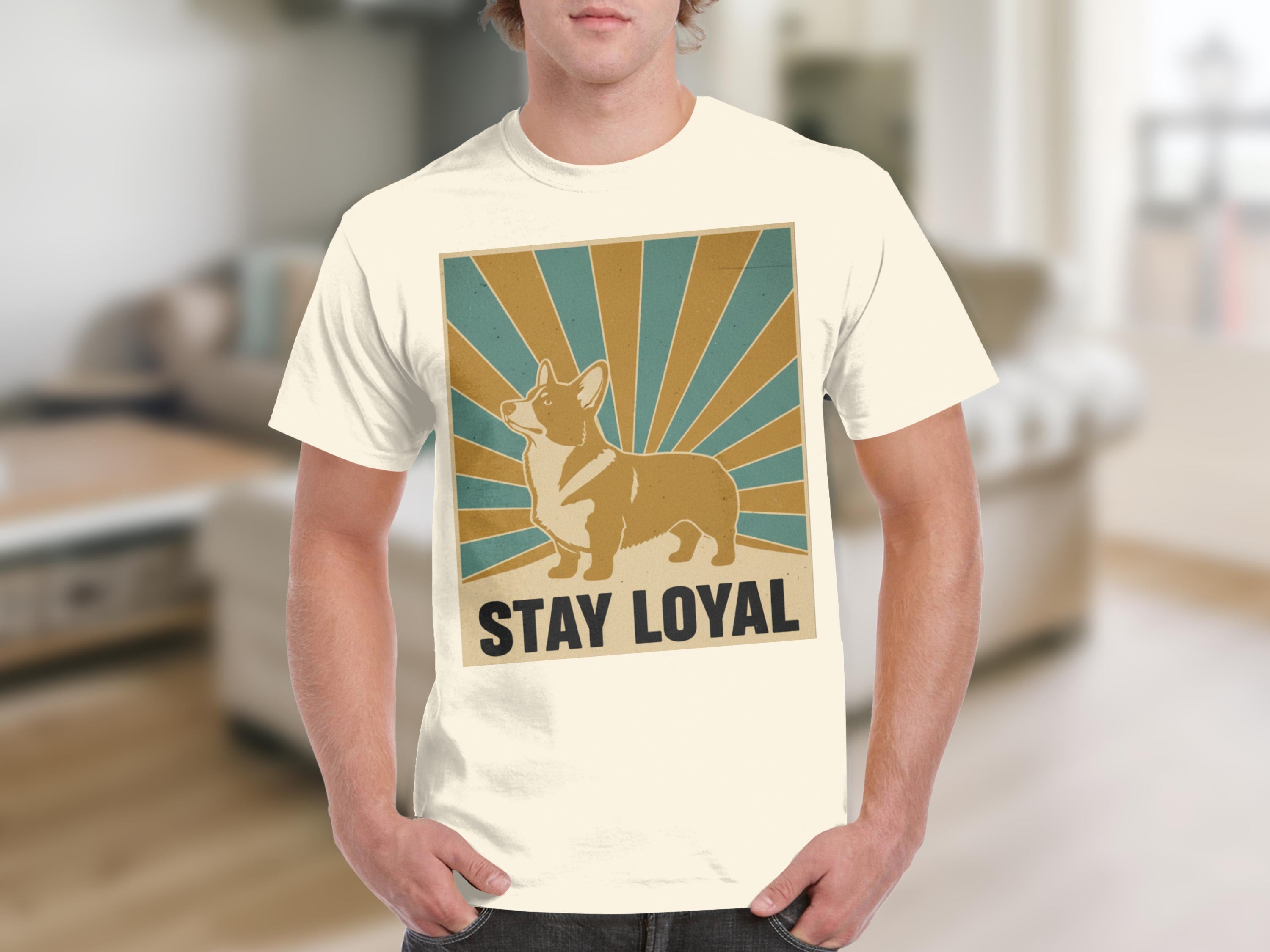 Stay Loyal Vintage Corgi Graphic Tee Shirt Product