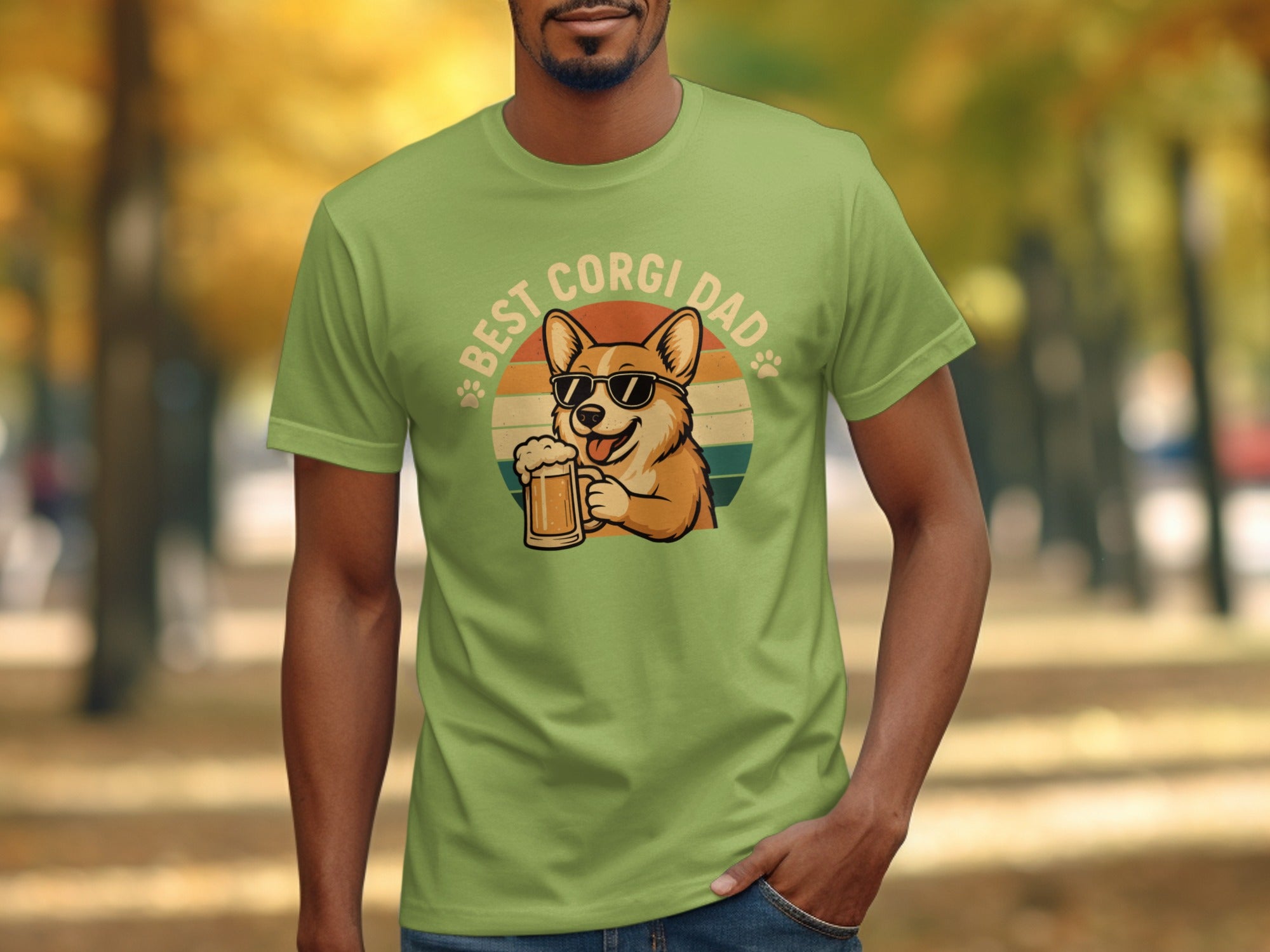 Best Corgi Dad Funny Dog Lover Graphic Tee product