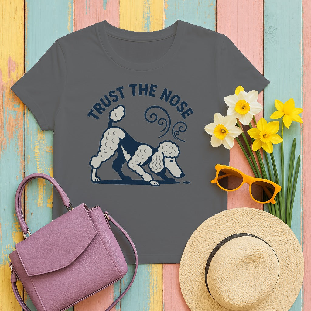 Trust The Nose Poodle Instinct T-Shirt in Graphite Heather