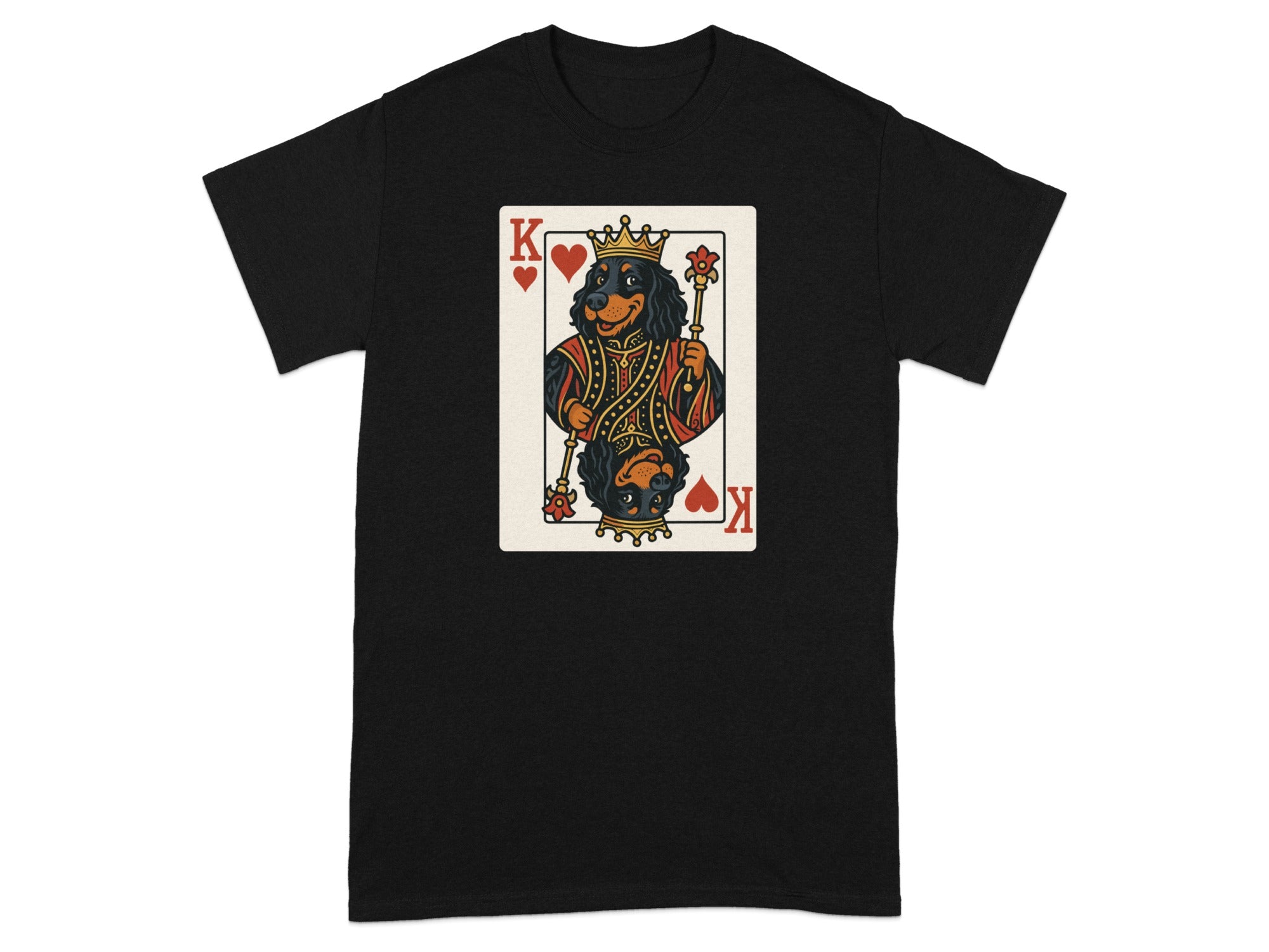 King of Hearts Bear Playing Card Graphic Shirt