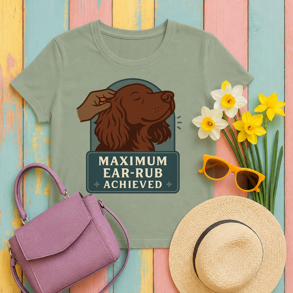 Boykin Spaniel Maximum Ear-Rub Achieved T-shirt in Sage