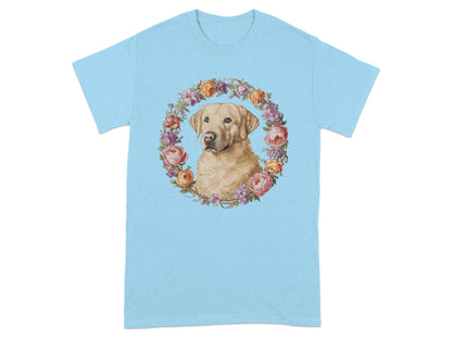 Labrador Retriever Surrounded By Flowers T-shirt product type