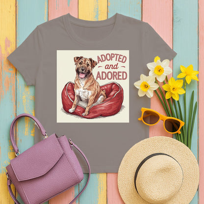 Adopted and Adored Dog Graphic Tee shirt product type