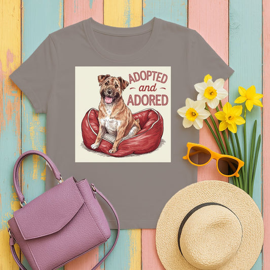 Adopted and Adored Dog Graphic Tee shirt product type