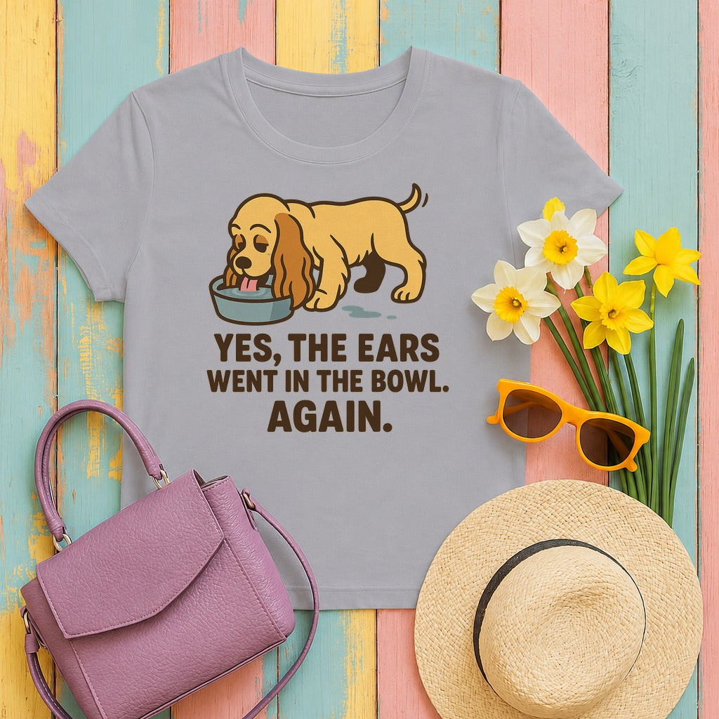 Cocker Ears in the Bowl Tee in Athletic Heather