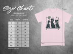 Gildan 5000 Heavy Cotton T-Shirt size chart with width and length in inches.