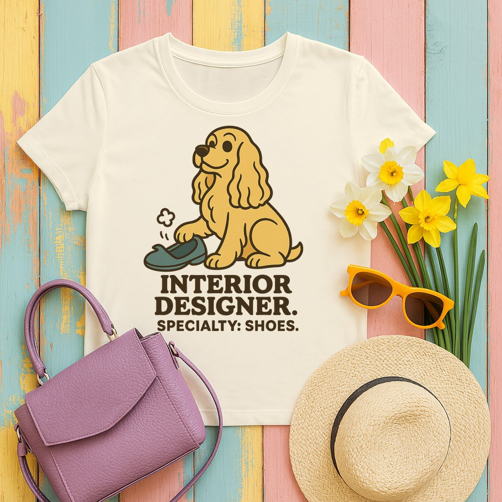 Cocker Interior Designer Tee in Natural