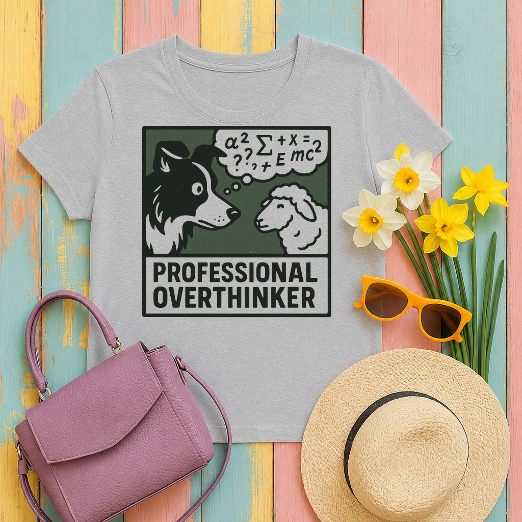mig2 professional-over-thinker-border-collie tee flat lay hero v8