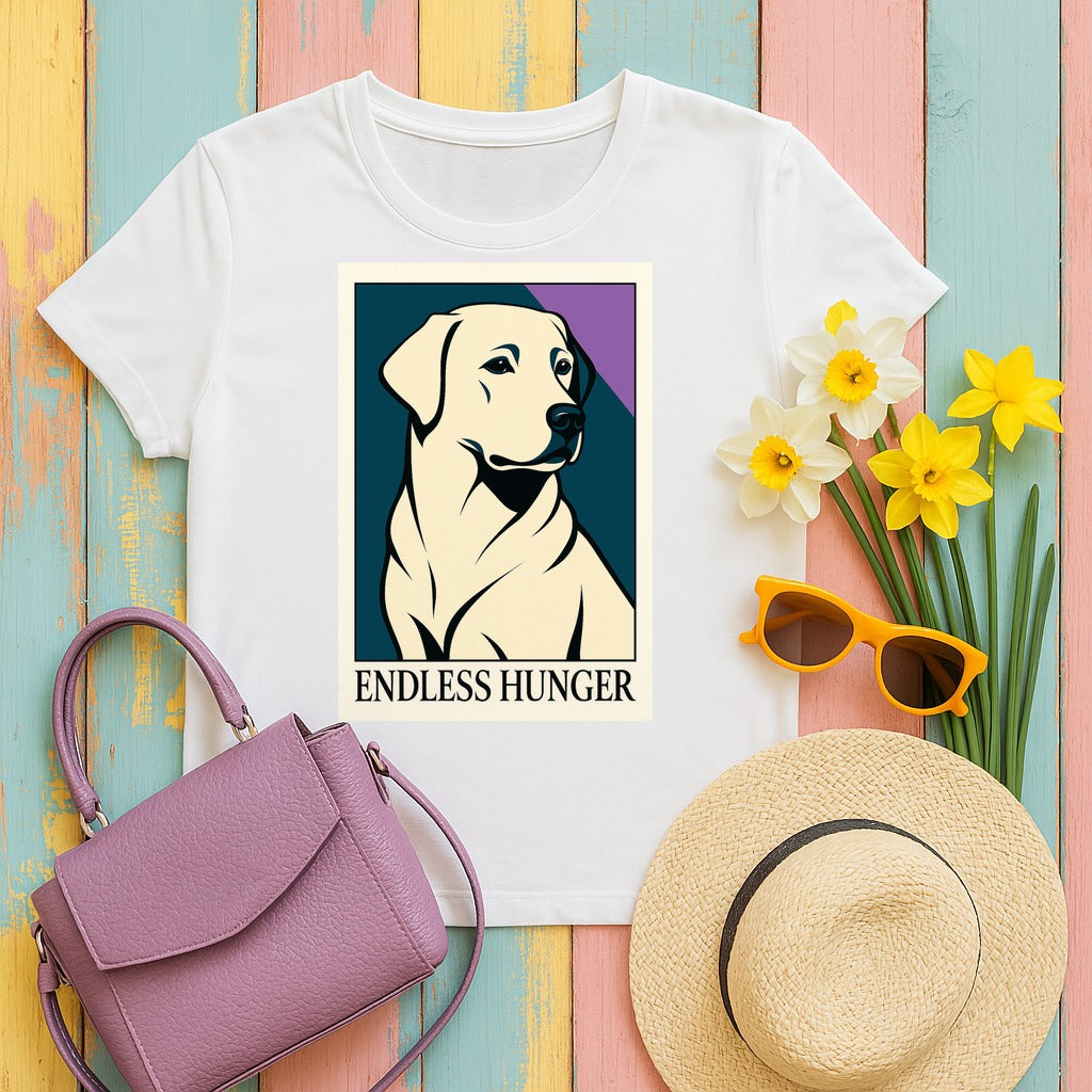 Endless Hunger Mod Yellow Lab T-Shirt in White
