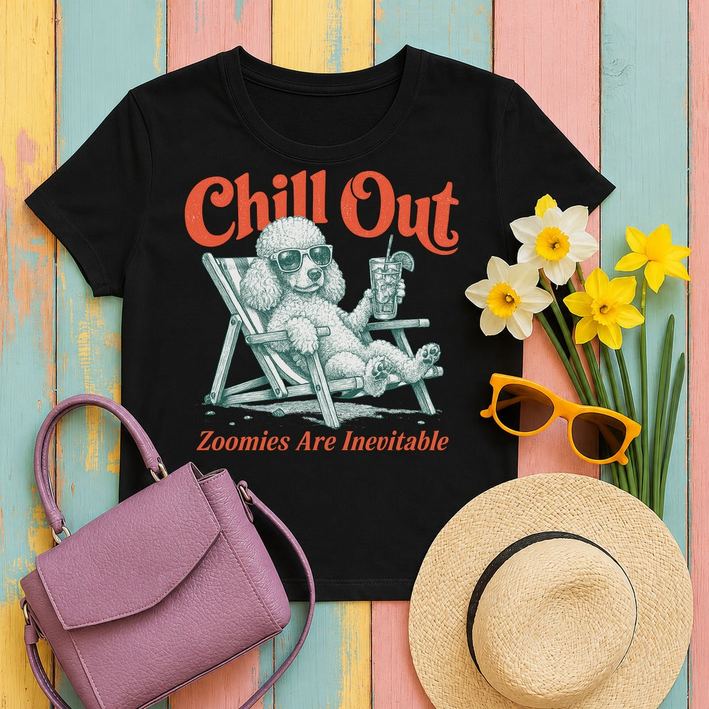 migbackfill the-chill-poodle-club-t-shirt tee flat lay hero v8