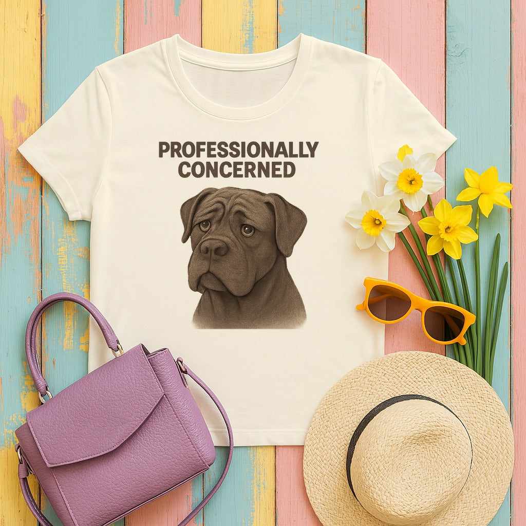 Cane Corso Professionally Concerned Tee in Natural