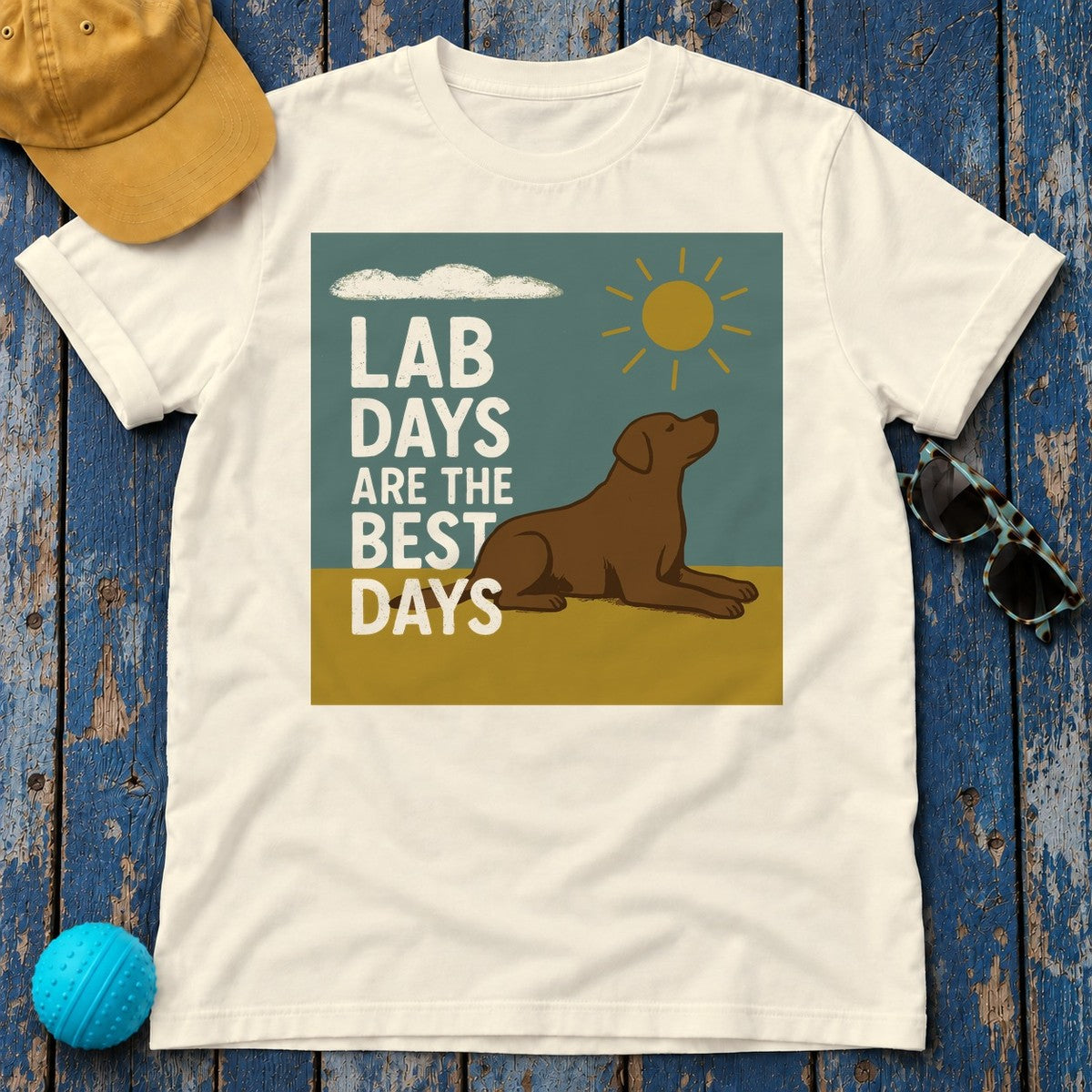 Lab Days Are The Best Days T-shirt in Natural