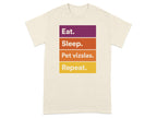 Eat Sleep Pet Vizslas Repeat Graphic T-Shirt