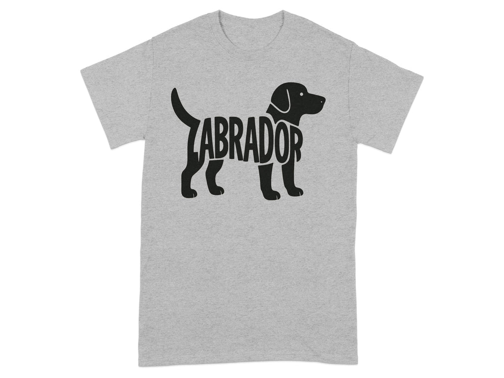 Fun Labrador Silhouette Graphic T-Shirt for Dog Lovers