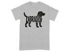 Fun Labrador Silhouette Graphic T-Shirt for Dog Lovers