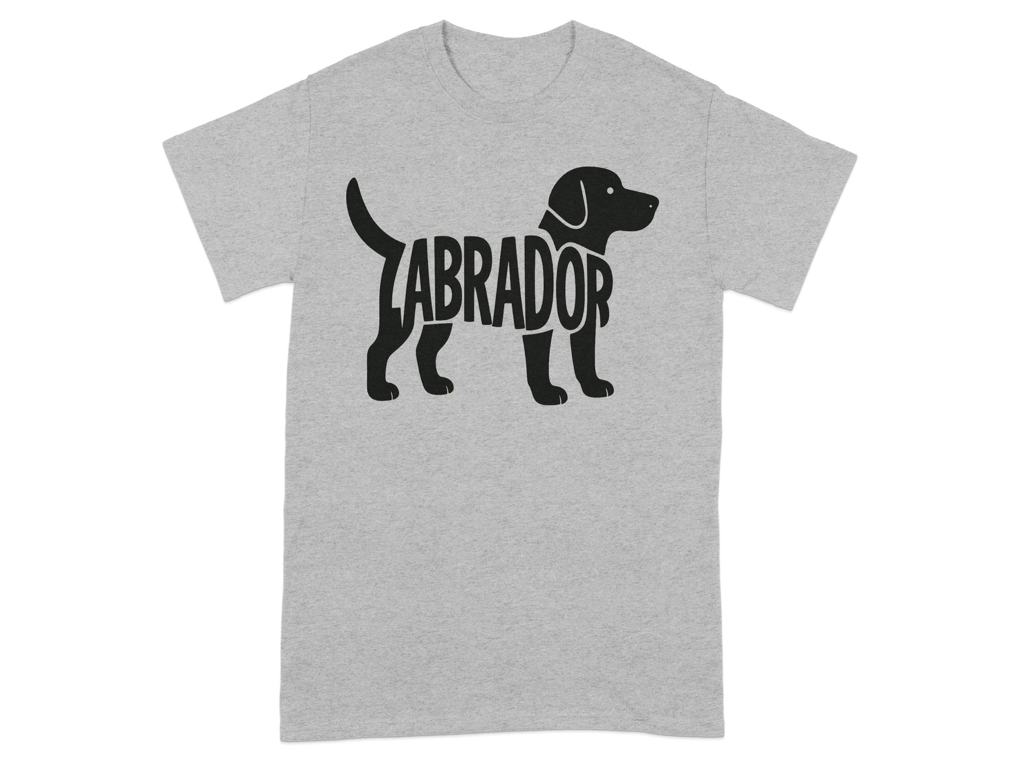 Fun Labrador Silhouette Graphic T-Shirt for Dog Lovers