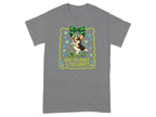 Corgi riding a scooter with green bow and text "OFF TO HAVE A CRASHOUT".