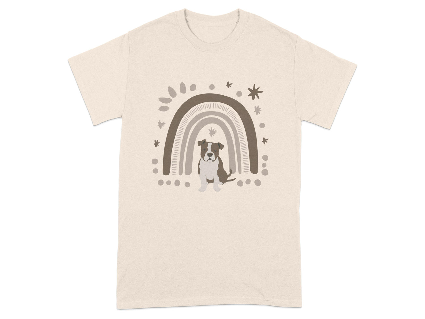 Adorable Rainbow Design with Cartoon Puppy T-Shirt Product