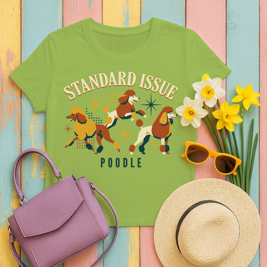 Standard Issue Poodle Art T-Shirt in Kiwi