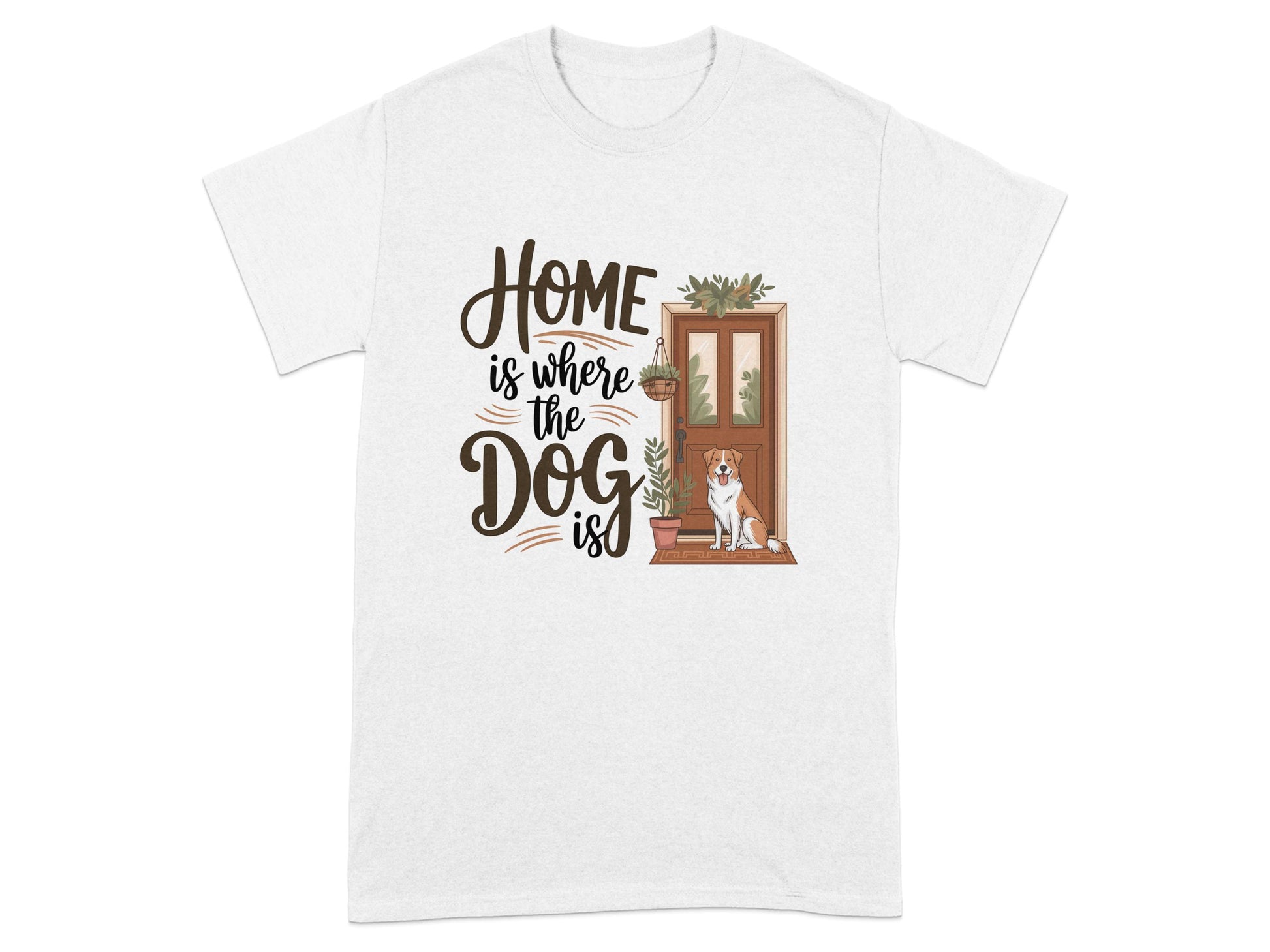 Home Is Where The Dog Is Printed T-shirt product type