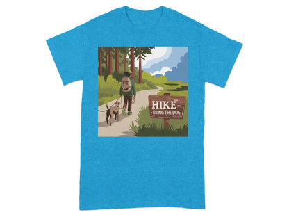 Scenic forest hike bring the dog t-shirt product type