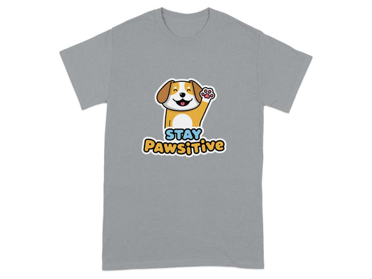 Stay Pawsitive Cute Dog Graphic T-shirt product