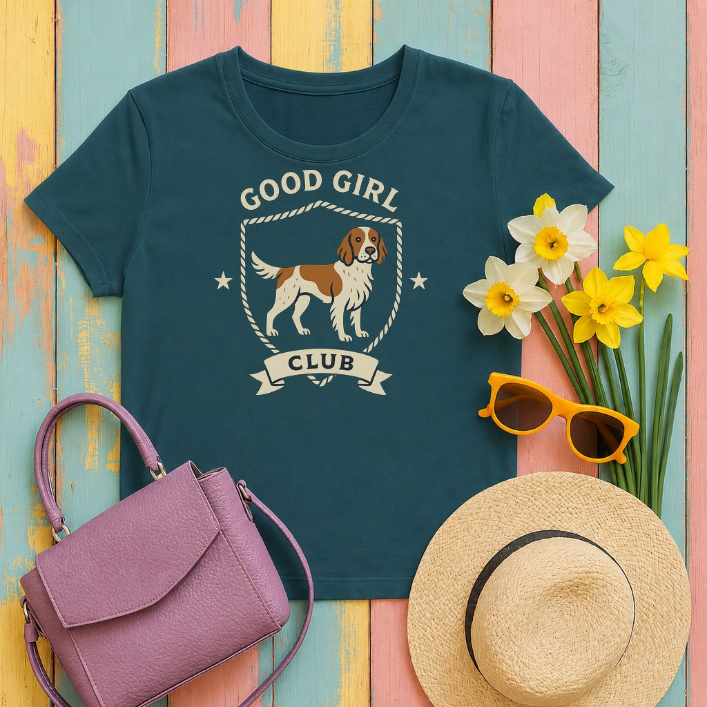 Irish Red and White Setter Good Girl Club Tee