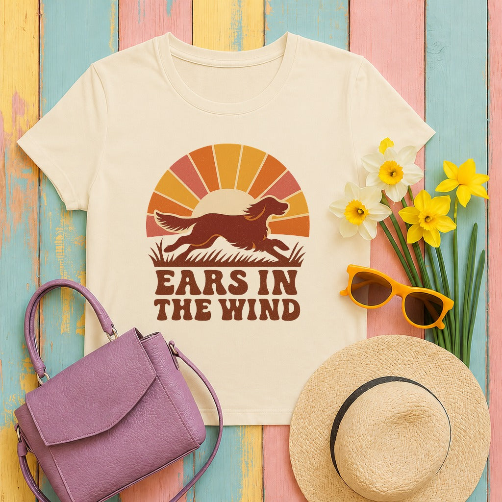 Irish Setter Ears in the Wind t-shirt