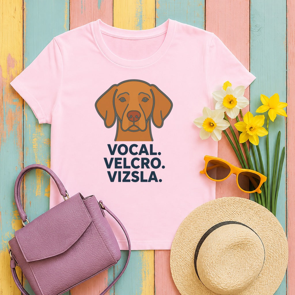 Vocal. Velcro. Vizsla. Premium T-Shirt in Light Pink