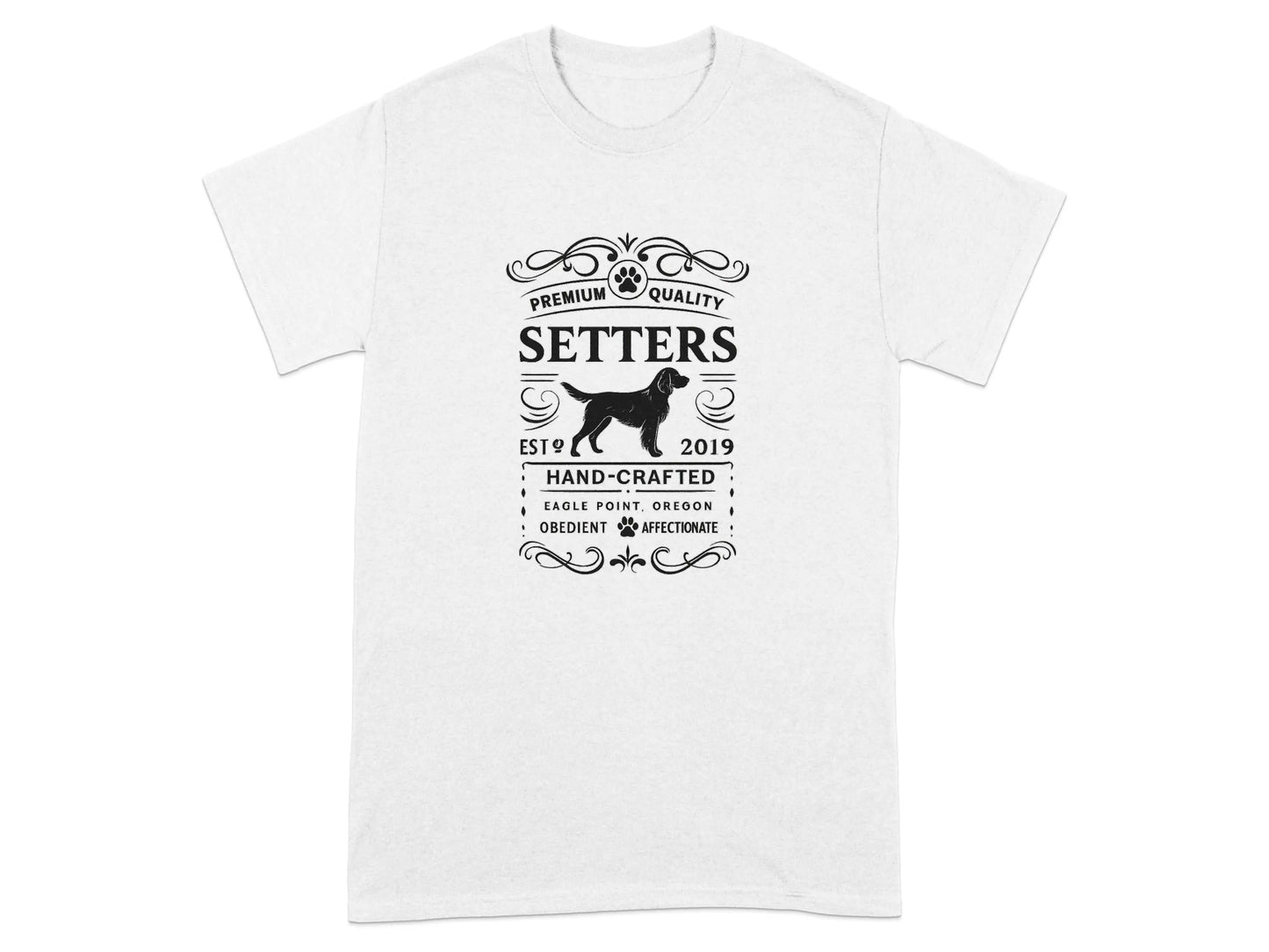 Premium Quality Setters Hand-Crafted T-Shirt White Physical Item