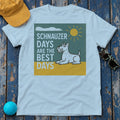 Best Schnauzer Days Graphic T-Shirt in Light Blue