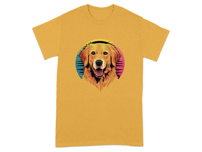 Golden Retriever Colorful Rainbow Art T-shirt product type