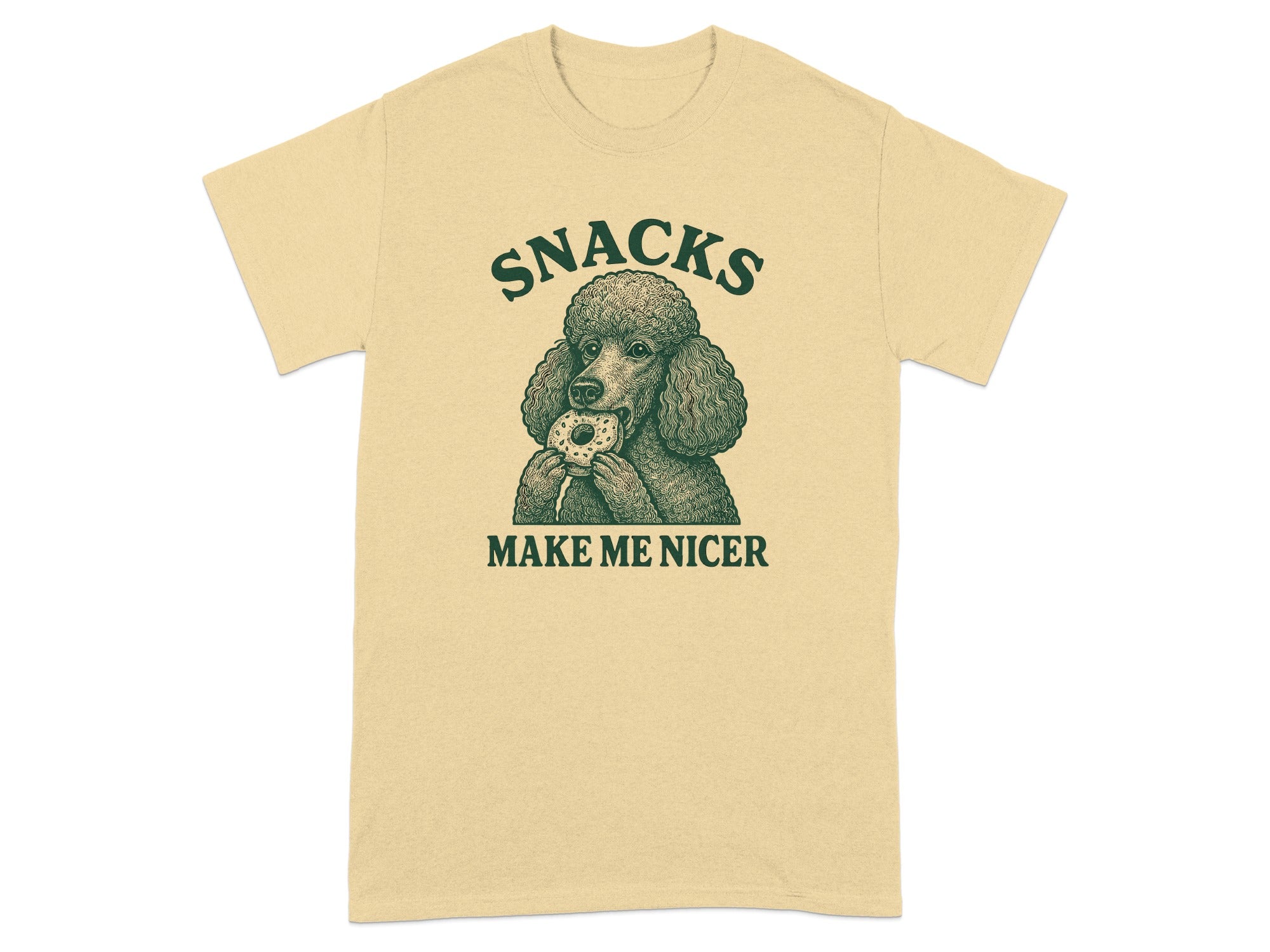 Snacks Make Me Nicer Dog Graphic Shirt Product
