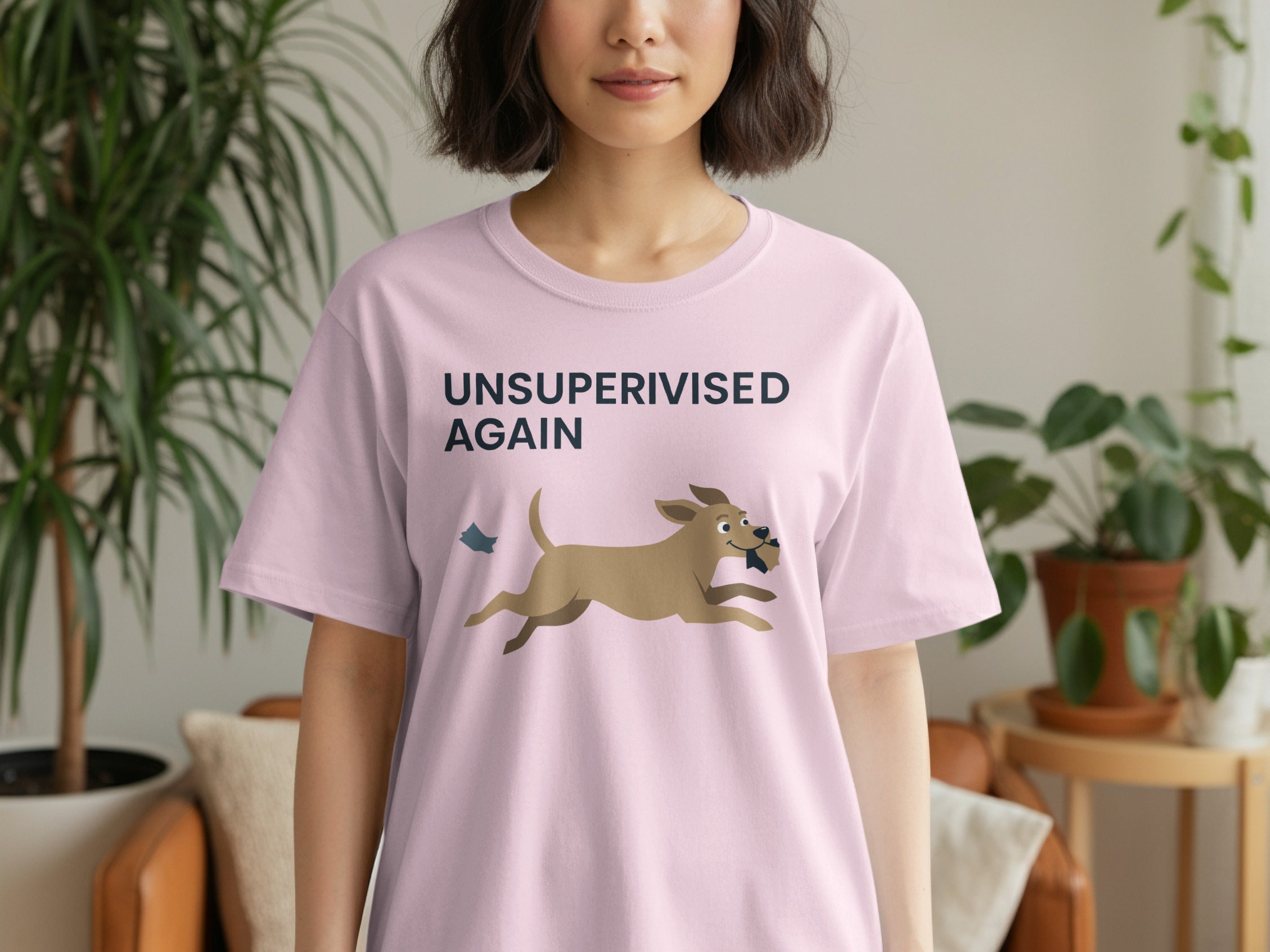 Unsupervised Again Dog Graphic Women's Casual Shirt