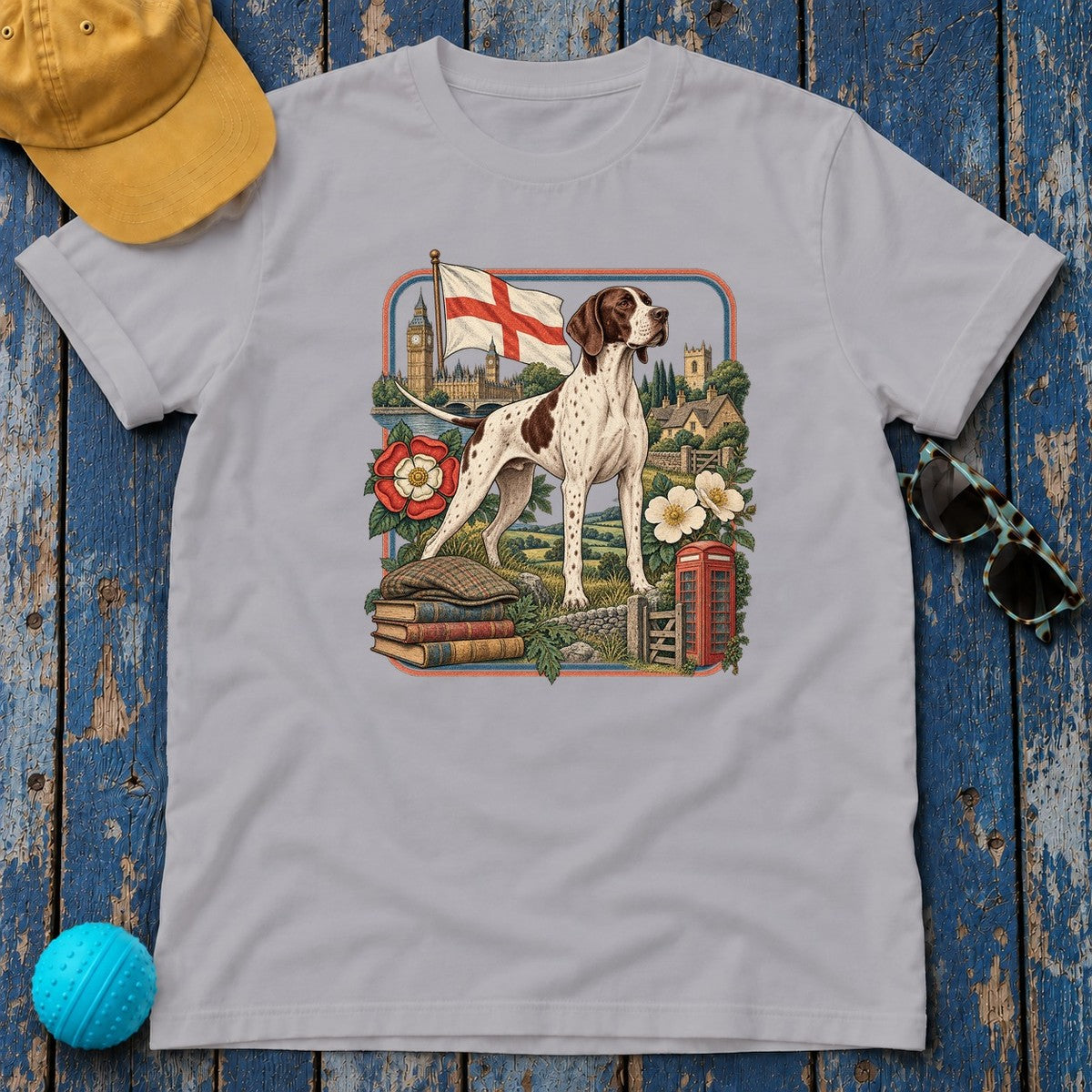 Pointer England Heritage T-Shirt in Athletic Heather