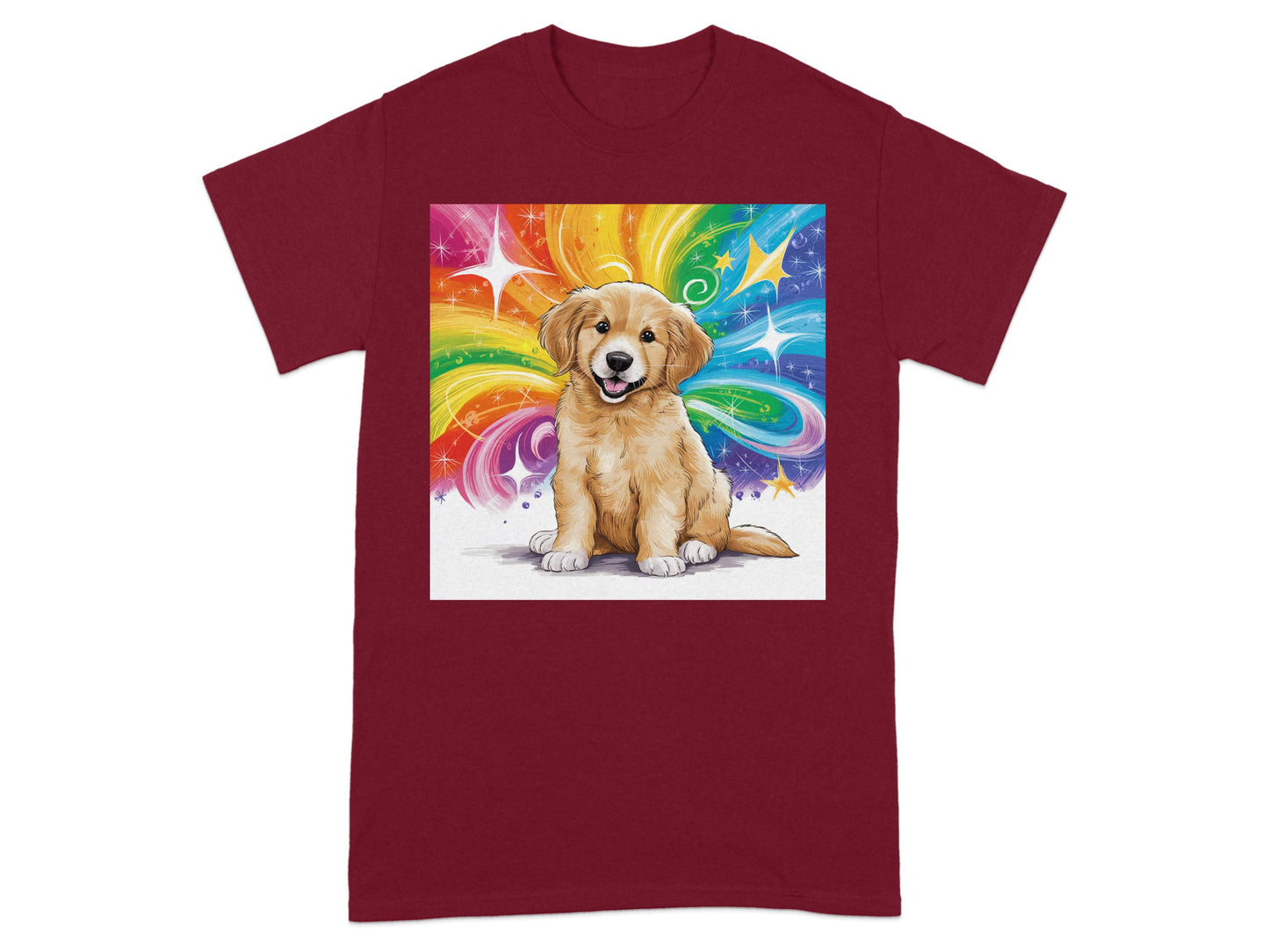 Colorful Rainbow Puppy Printed T-Shirt product