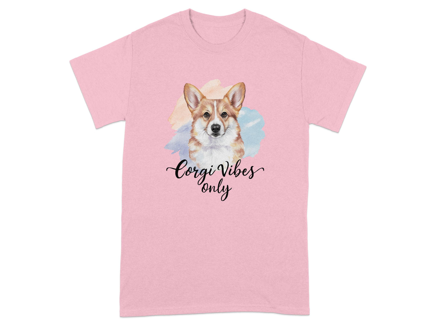 Cute Corgi Vibes Only Graphic Unisex T-Shirt product