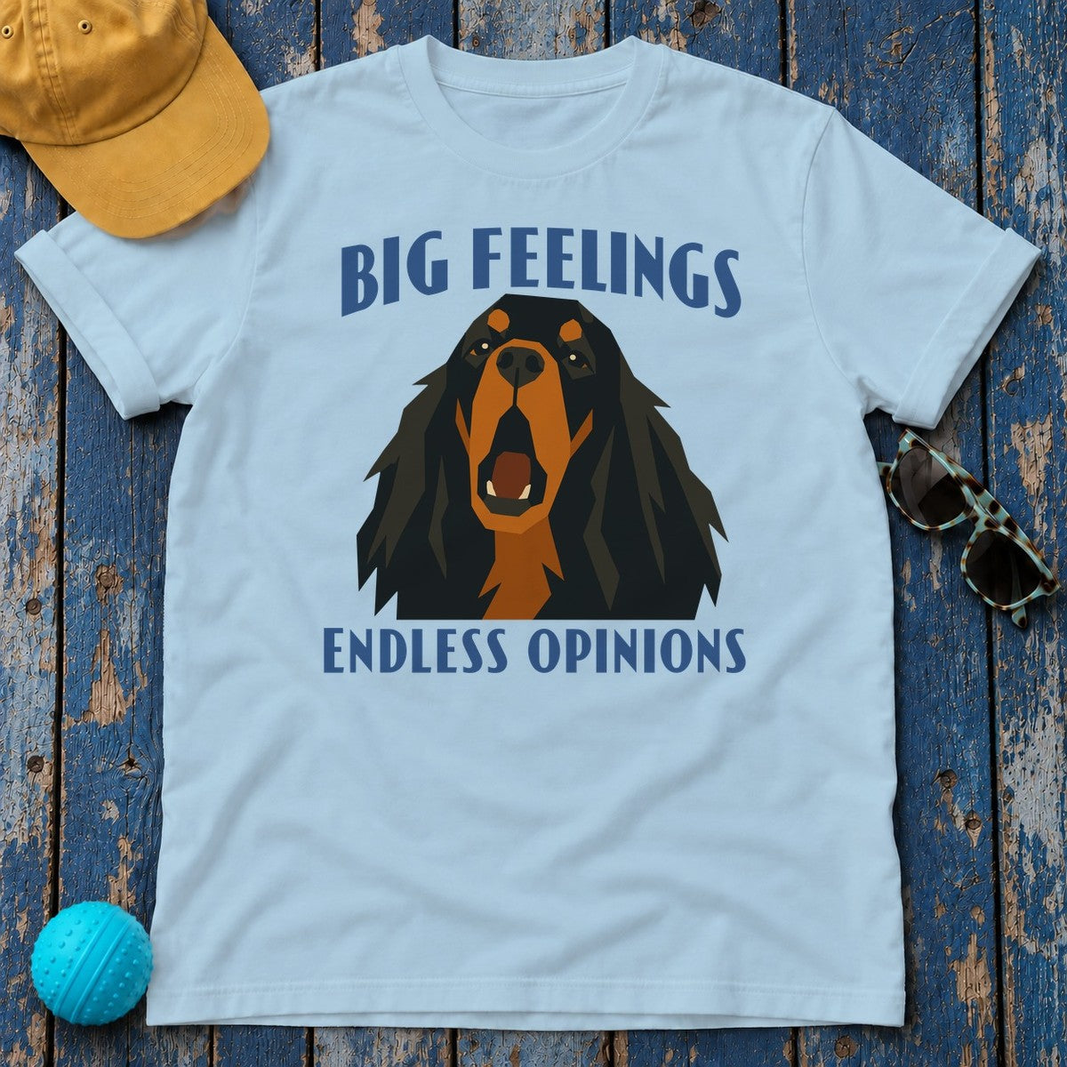 Big Feelings Setter T-Shirt in Light Blue