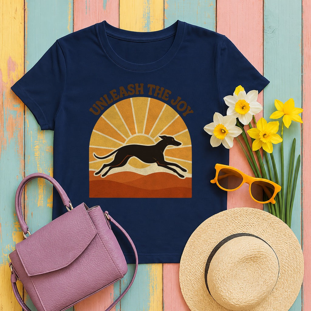 Greyhound Unleash the Joy Tee in Navy