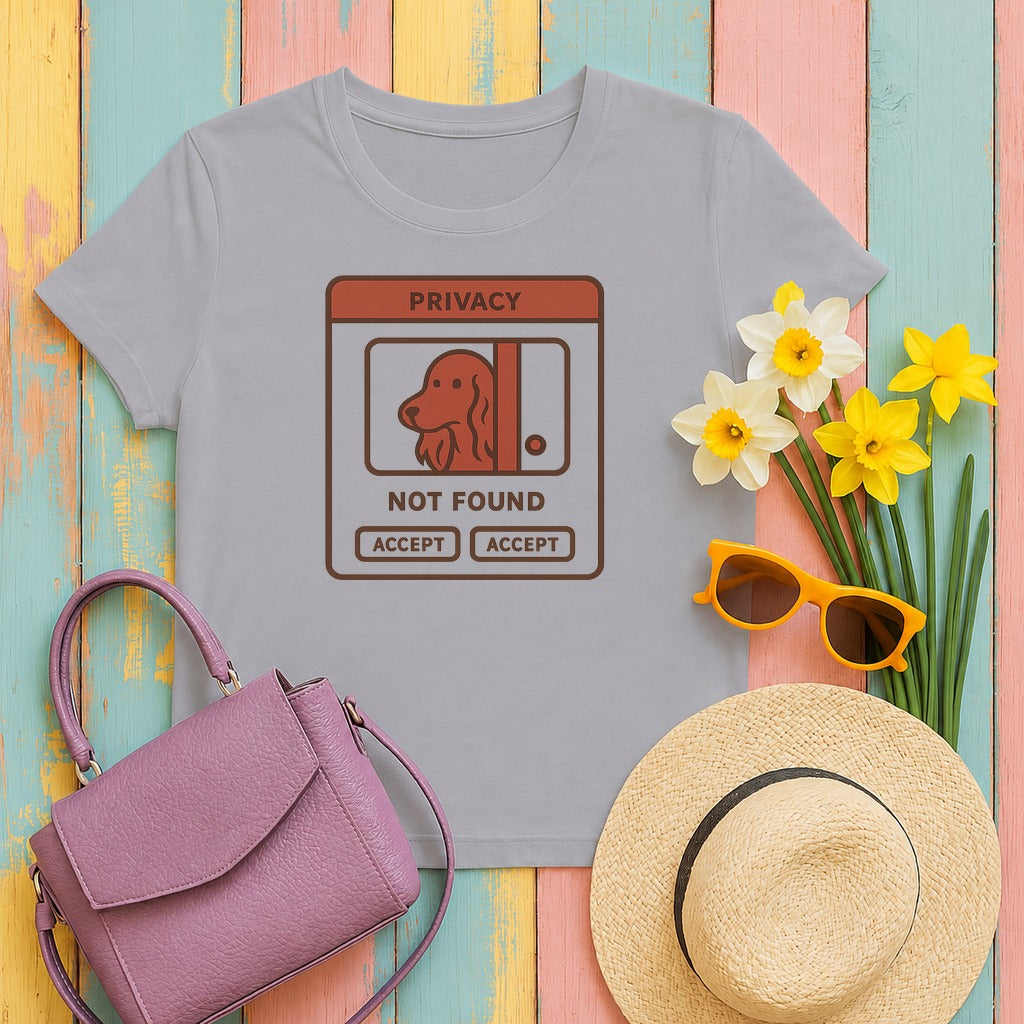 Irish Setter Privacy Not Found T-shirt in Athletic Heather